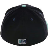 Exclusive New Era 59Fifty Asheville Tourists RIB Hat  - 2T Navy, Mint