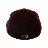 Exclusive New Era 59 Fifty Visalia Oaks - 2T Maroon, Dark Green