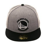 Exclusive New Era 59Fifty Golden State Warriors Hat - 2T Heather Gray, Black