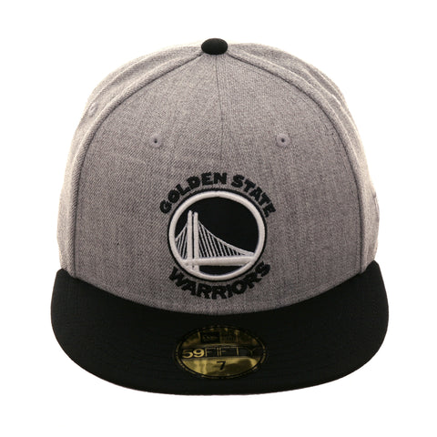 Exclusive New Era 59Fifty Golden State Warriors Hat - 2T Heather Gray, Black