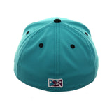 Exclusive New Era 59Fifty Greensboro Bats Alternate Hat - 2T Teal, Black