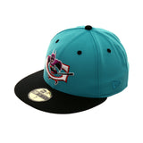 Exclusive New Era 59Fifty Greensboro Bats Alternate Hat - 2T Teal, Black