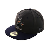 Exclusive New Era 59Fifty New Hampshire Mountain Men Hat -  2Tone Graphite, Light Navy