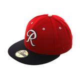 Exclusive New Era 59Fifty Richmond Braves Hat -2T Red, Navy