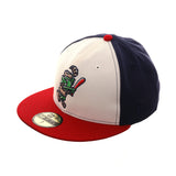 Exclusive New Era 59Fifty San Antonio Missions Ballapeno Hat -  2Tone White, Light Blue, Red