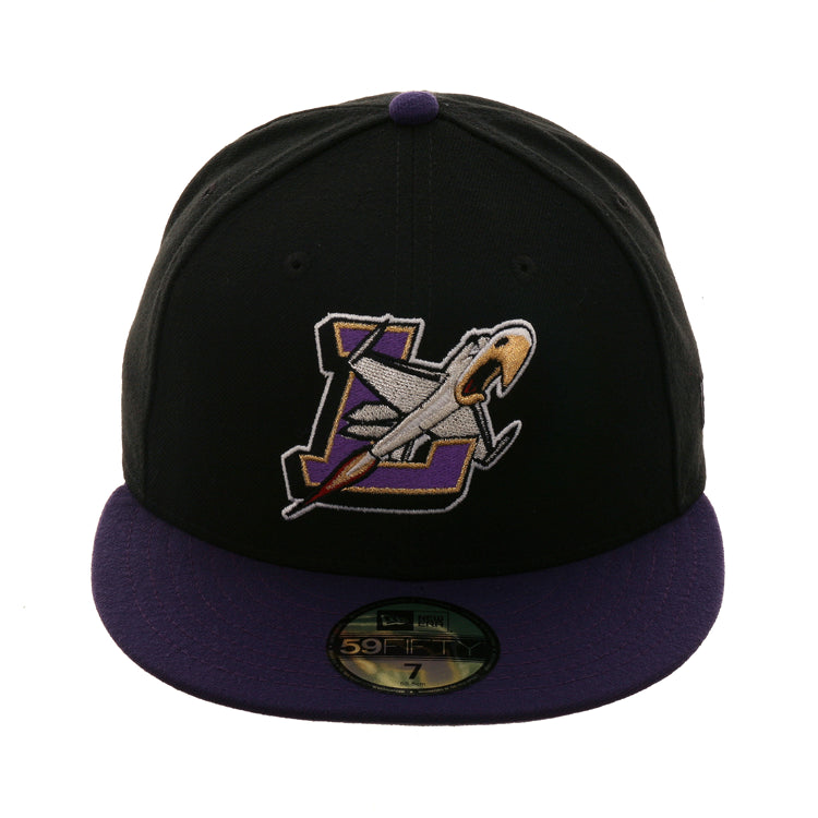 Exclusive New Era 59Fifty Lancaster Jethawks 2001 Hat - 2T Black, Purple