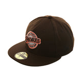 Exclusive New Era 59Fifty San Diego Padres 1990 Logo Hat - Brown