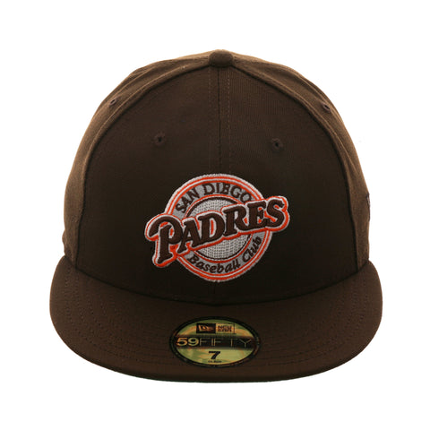 Exclusive New Era 59Fifty San Diego Padres 1990 Logo Hat - Brown