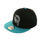 Exclusive New Era 59Fifty Miami Marlins 1993 Logo Hat - 2T Black, Teal