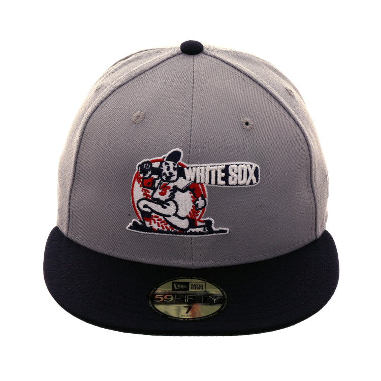 Exclusive New Era 59Fifty Chicago White Sox 1948 Logo Hat -  2Tone Grey, Navy Blue