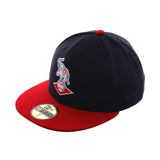 Exclusive New Era 59Fifty Kansas City Athletics 1955 Logo Hat -  2Tone Navy, Red