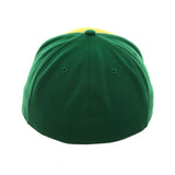 Exclusive New Era 59Fifty Oakland Athletics 1968 Logo Rail Hat - 2T Gold, Kelly Green