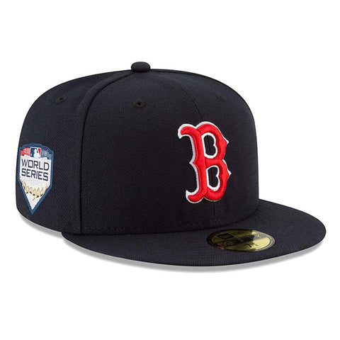 New Era Authentic Collection 59Fifty Boston Red Sox 2018 World Series Patch Game Hat - Navy