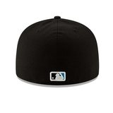 New Era 59Fifty Authentic Collection Miami Marlins Game Hat - Black