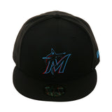 New Era 59Fifty Authentic Collection Miami Marlins Game Hat - Black