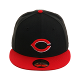 Exclusive New Era 59Fifty Cincinnati Reds Alternate Hat - 2T Black, Red