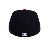 Exclusive New Era 59Fifty Los Angeles Dodgers California Flag Rail Hat - 2T White, Black, Red