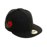 Exclusive New Era 59Fifty New Jersey Initials Rose Hat - Black, Black