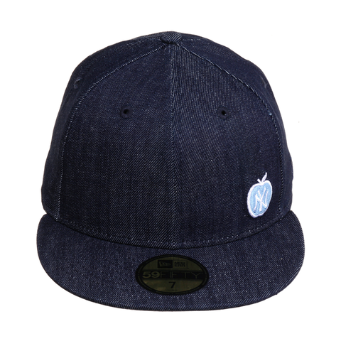 Exclusive 59Fifty New York Yankees Flaw Yankees Apple Hat - Denim, Light Blue