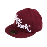 Exclusive 59Fifty New York Fancy Hat - Maroon, White