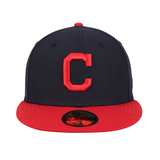 Authentic Collection New Era 59Fifty Cleveland Indians Home Hat - Navy