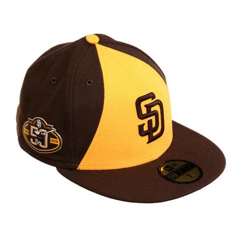 New Era 59Fifty San Diego Padres 50th Anniversary Patch Hat - Brown, Gold