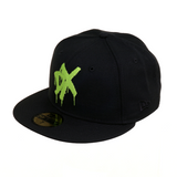 WWE New Era 59Fifty D Generation X Hat - Black, Light Green