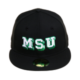 Exclusive New Era 59Fifty Michigan State Spartans Vault Block Hat - Black