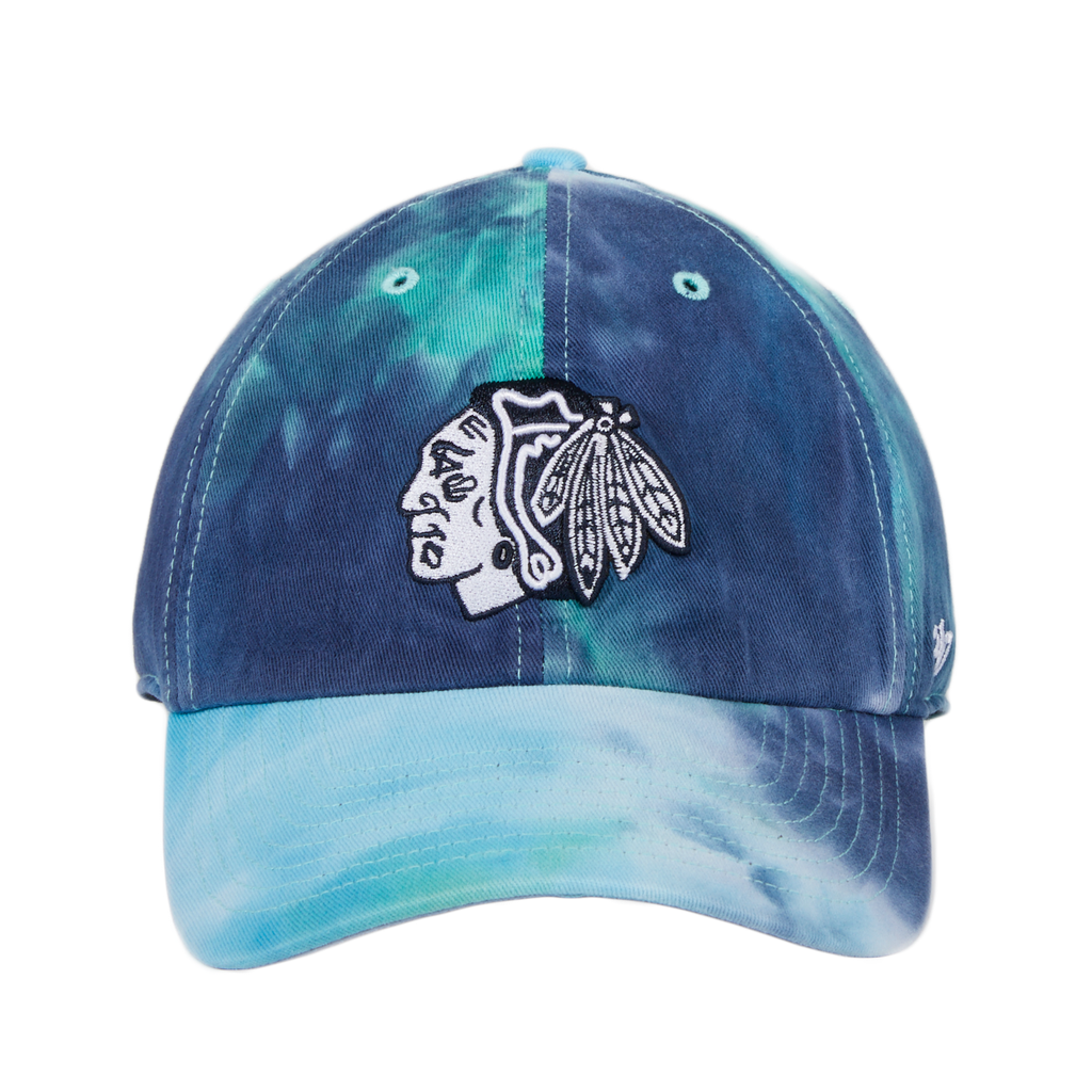 47 Brand Cleanup Chicago Blackhawks Marbled Adjustable Hat - Navy, Teal