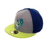 Exclusive New Era 59Fifty El Paso Margaritas Rail Hat - 2T Gray, Royal, Lime Green