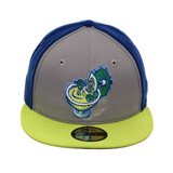 Exclusive New Era 59Fifty El Paso Margaritas Rail Hat - 2T Gray, Royal, Lime Green