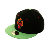 Exclusive New Era 59Fifty Lake County Picantes Hat - 2T Black, Lime Green