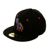 Exclusive New Era 59Fifty San Antonio Missions Flying Chanclas Alternate Hat - Black