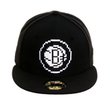 Exclusive New Era 59Fifty Brooklyn Nets Pixel Hat - Black