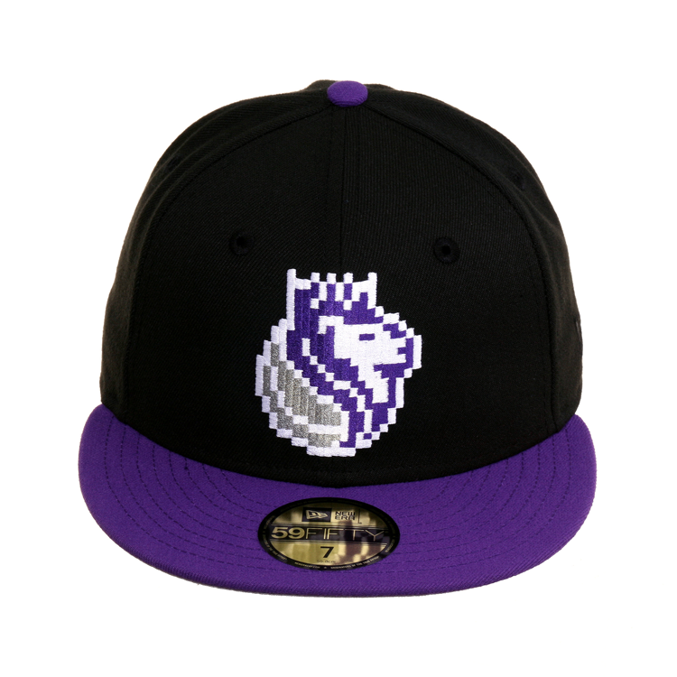 Exclusive New Era 59Fifty Sacramento Kings Pixel Hat - 2T Black, Purple