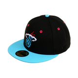 Exclusive New Era 59Fifty Miami Heat Pixel Hat - 2T Black, Light Blue