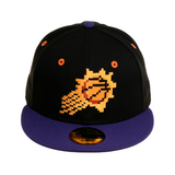 Exclusive New Era 59Fifty Phoenix Suns burst Pixel Hat - 2T Black, Purple