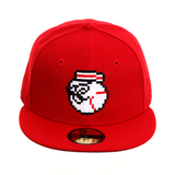 Exclusive New Era 59Fifty Cincinnati Reds Mr Redlegs Pixel Hat - Red