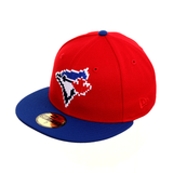 Exclusive New Era 59Fifty Toronto Blue Jays Pixel Hat - 2T Red, Royal