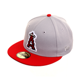 Exclusive New Era 59Fifty Los Angeles Angels Pixel Hat - 2T Gray, Red