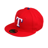 Exclusive New Era 59Fifty Texas Rangers 1995 All Star Game Patch Hat - Red