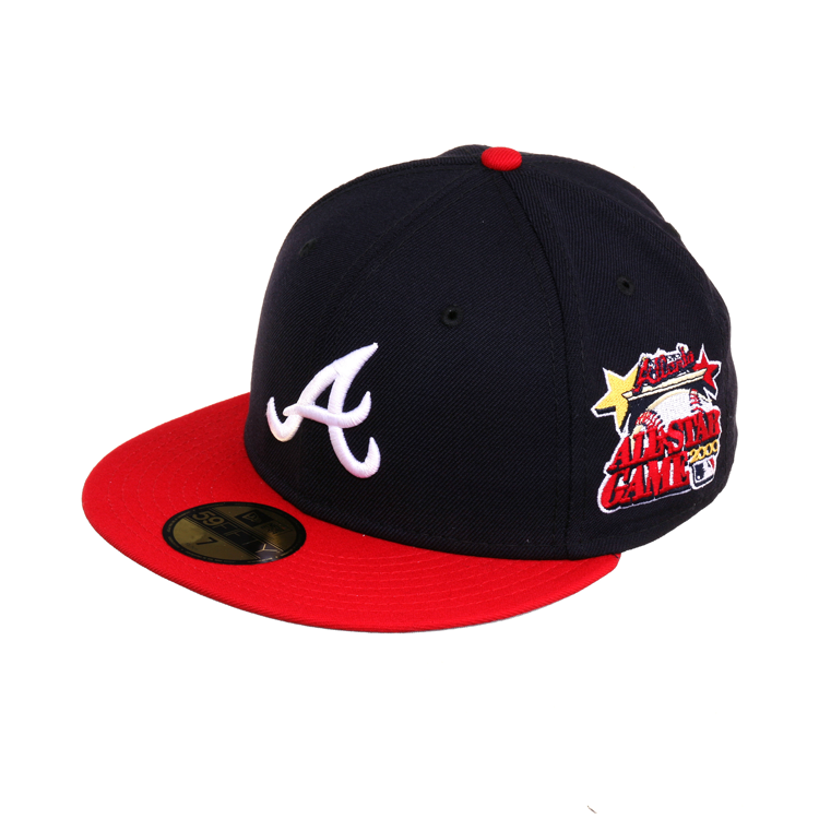 Exclusive New Era 59Fifty Atlanta Braves 2000 All Star Game Patch Hat - 2T Navy, Red