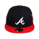 Exclusive New Era 59Fifty Atlanta Braves 2000 All Star Game Patch Hat - 2T Navy, Red