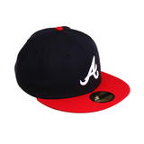 Exclusive New Era 59Fifty Atlanta Braves 2000 All Star Game Patch Hat - 2T Navy, Red