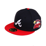 Exclusive New Era 59Fifty Atlanta Braves 2000 All Star Game Patch Hat - 2T Navy, Red