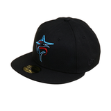 Exclusive New Era 59Fifty Miami Marlins Alternate Hat - Black