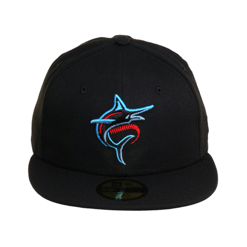 Exclusive New Era 59Fifty Miami Marlins Alternate Hat - Black