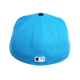 Exclusive New Era 59Fifty Miami Marlins Hat - 2T Neon Blue, Black