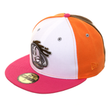 Exclusive New Era 59Fifty Ink Park Cup of Joe Hat - White, Light Orange, Brown, Magenta