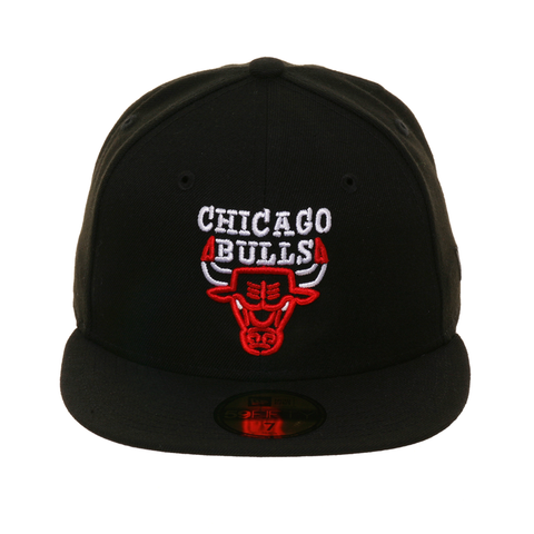 Exclusive New Era 59Fifty Chicago Bulls Neon Hat - Black